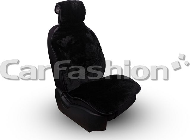 Накидки универсальные CarFashion Muton Pro Front из натурального меха на передние сидения авто, цвет Черный. Артикул 22547