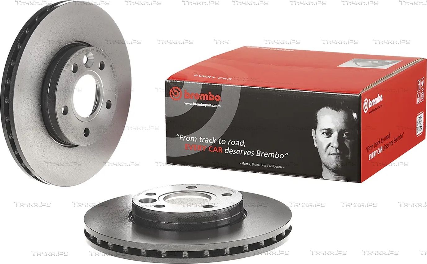 Тормозной диск Brembo UV Coated передний для Volvo C30 I 2006-2012. Артикул 09.A905.11