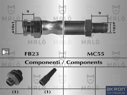 Тормозной шланг Malò. Артикул 80285