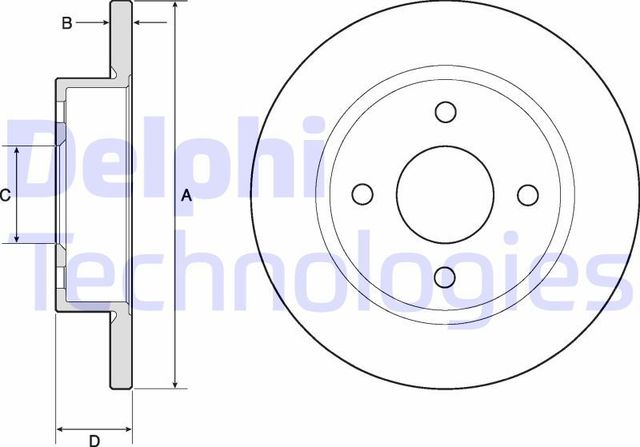 Тормозной диск Delphi. Артикул BG2683