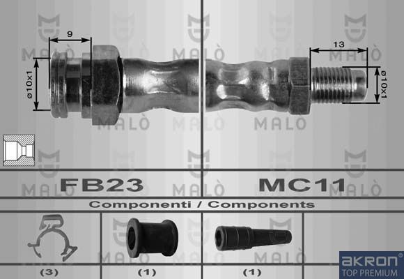 Тормозной шланг Malò. Артикул 8411
