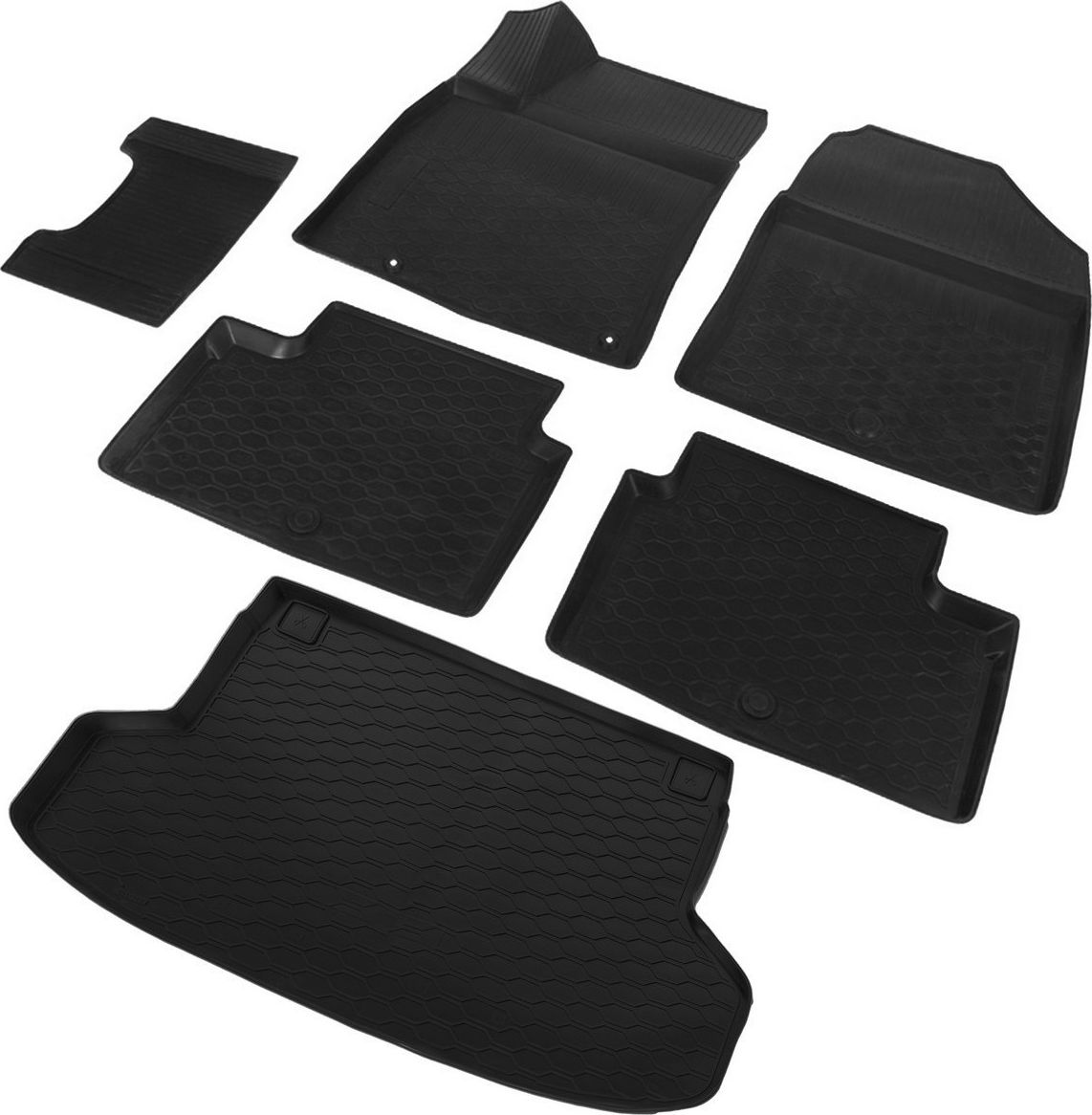 Комплект ковриков Rival для салона и багажника Kia Ceed III универсал (Comfort, Luxe, Classic, Prestige) 2018-2026. Артикул K12801007-6