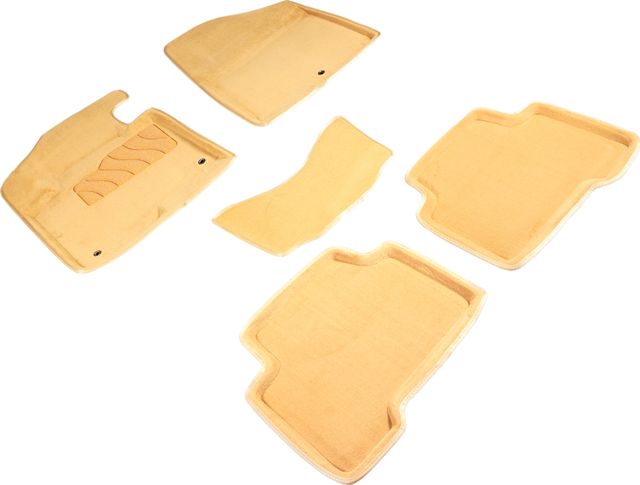 Коврики Seintex 3D ворсовые для салона Hyundai Santa Fe III 2012-2018 Бежевые. Артикул 84117