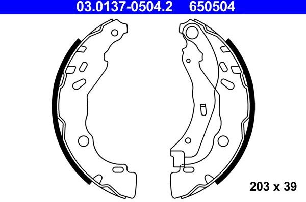 Тормозные колодки ATE. Артикул 03.0137-0504.2