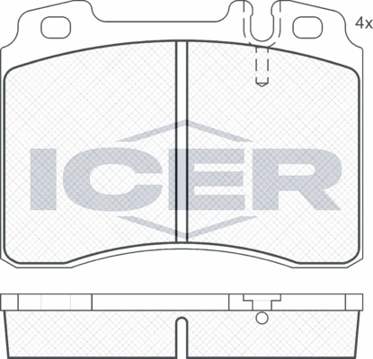 Тормозные колодки Icer. Артикул 180861
