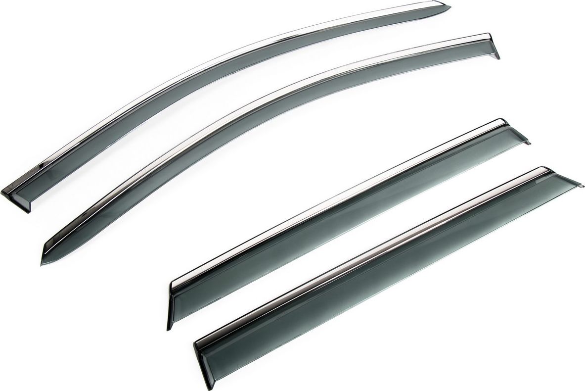 Дефлекторы Rival с молдингом для окон Nissan Qashqai II 2014-2021. Артикул 84105001