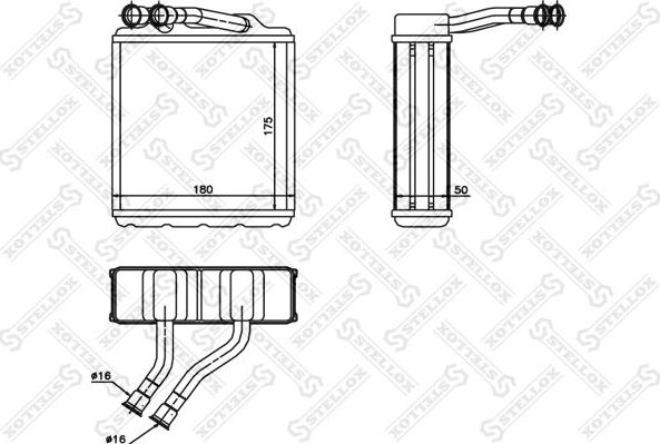Радиатор отопителя (печки) Stellox для Toyota Carina E 1992-1997. Артикул 10-35217-SX