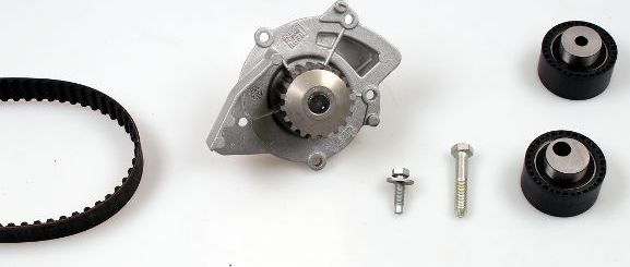 Помпа (водяной насос) с комплектом ремня ГРМ Hepu. Артикул PK08014
