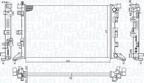 Радиатор охлаждения двигателя Magneti Marelli. Артикул 350213200300