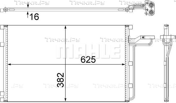 Радиатор кондиционера (конденсатор) Mahle Behr. Артикул AC 551 001S