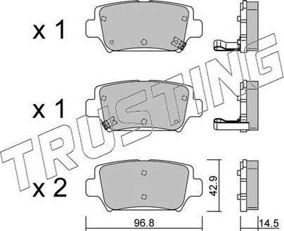 Тормозные колодки Trusting. Артикул 1240.0