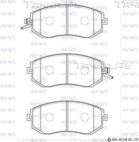 Тормозные колодки Advics передние для Subaru Legacy V 2009-2014. Артикул SN227P