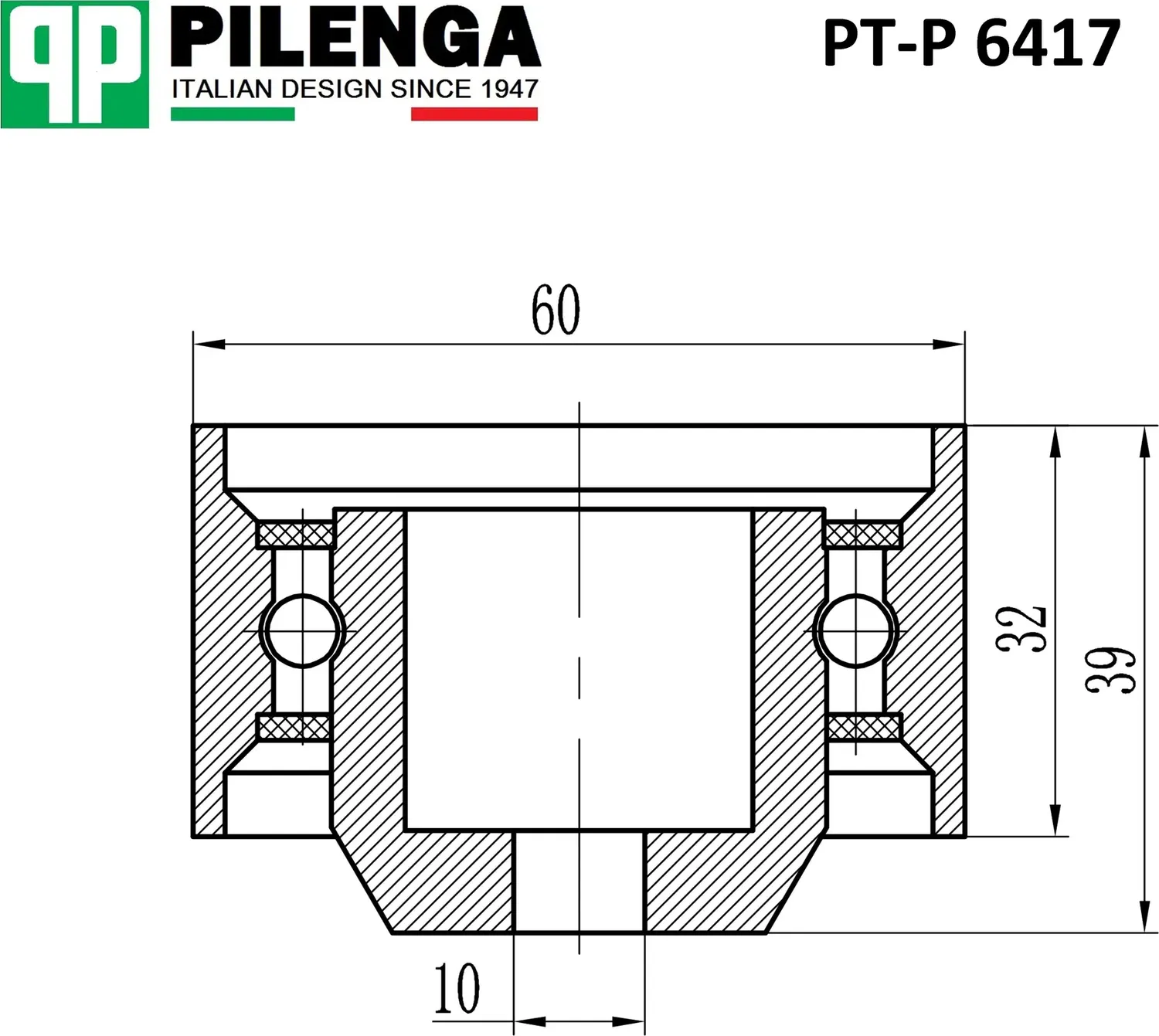 PILENGA Ролик натяжителя ремня  HYUNDAI/KIA SONATA  SANTA FE  MATRIX  GETZ  SPORTAGE Pilenga. Артикул pt-p6417