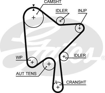 Помпа (водяной насос) с комплектом ремня ГРМ Gates PowerGrip®. Артикул KP15686XS-1