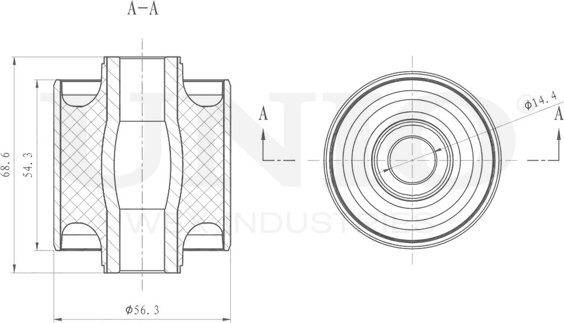 Сайлентблок рычага подвески (Unio). Артикул RMP-20607