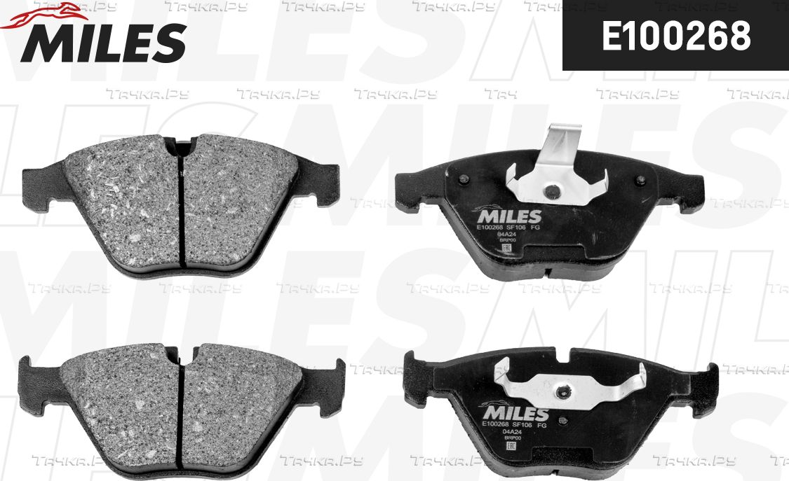 Тормозные колодки Miles (Semi-Metallic) передние для BMW Z4 II (E89) 2009-2016. Артикул E100268