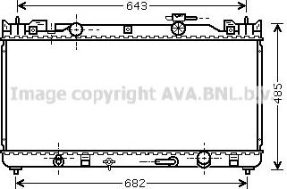 Радиатор охлаждения двигателя AVA. Артикул TO2282
