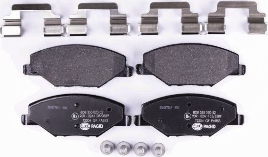 Тормозные колодки Hella. Артикул 8DB 355 020-521