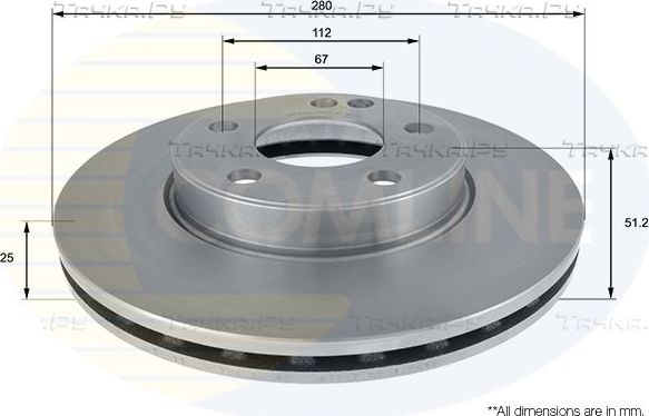 Тормозной диск Comline COATED. Артикул ADC1671V