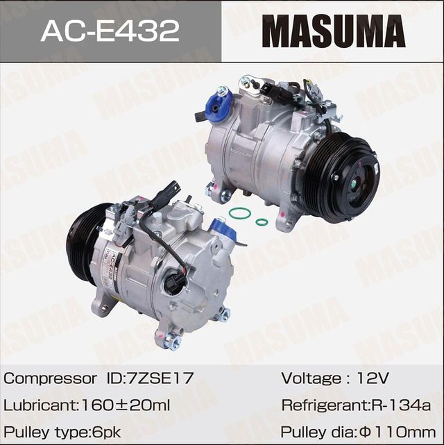 Компрессоры кондиционера , BMW X5 (F15), X6 (F16) / N57D30A (Masuma). Артикул ACE432