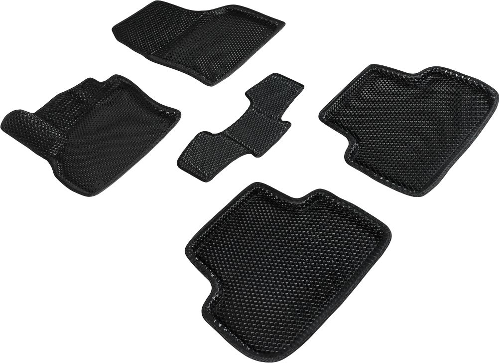Коврики Seintex 3D EVA ромб для салона Audi Q3 F3 2018-2026 ЧЕРНЫЕ. Артикул 95266