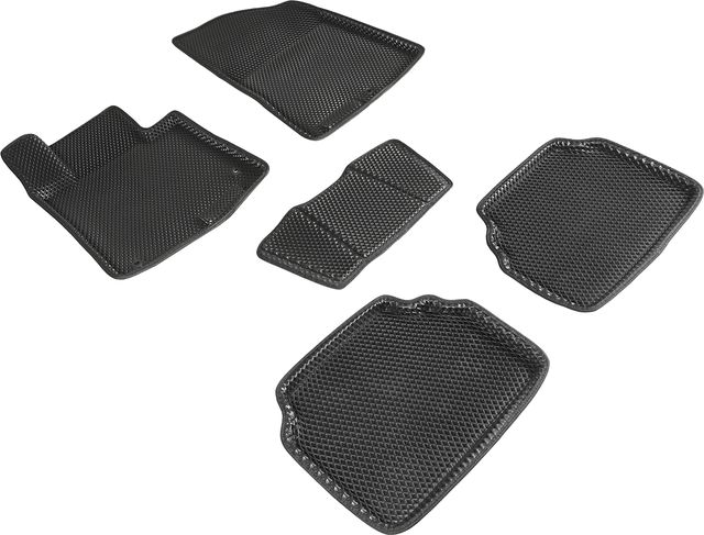Коврики Seintex 3D EVA ромб для салона Kia K5 2020-2026 ЧЕРНЫЕ. Артикул 95212