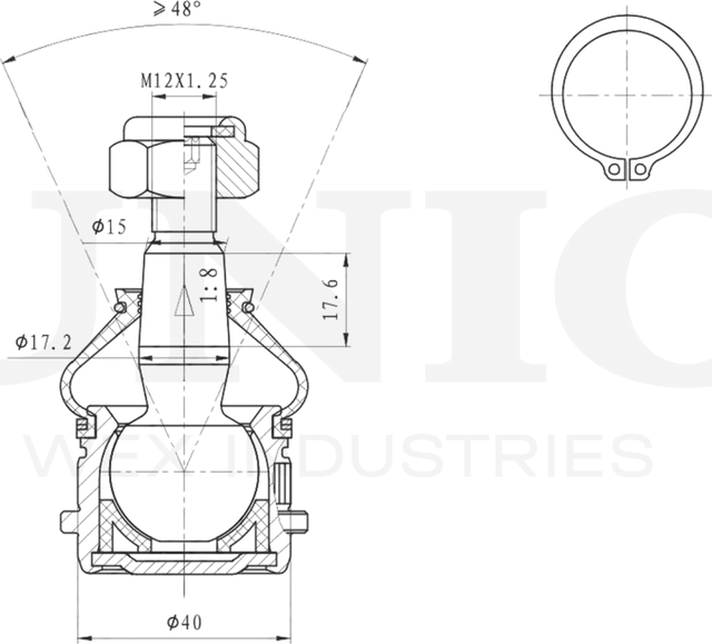 Опора шаровая (Unio). Артикул SSP-20057