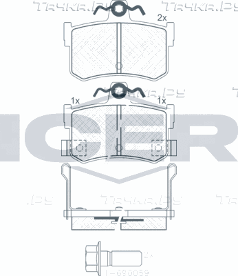 Тормозные колодки Icer. Артикул 180995-701