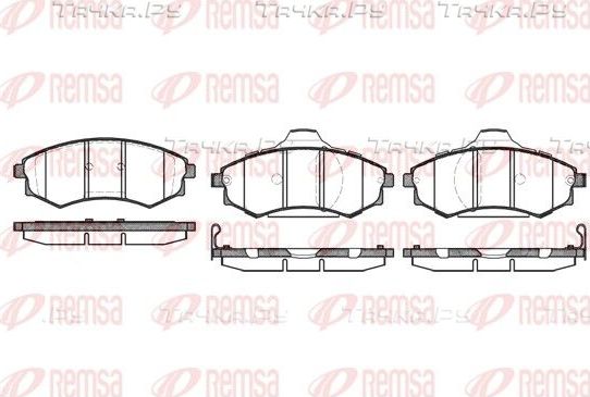 Тормозные колодки Remsa передние для Hyundai Sonata IV (EF) 1998-2001. Артикул 0318.92