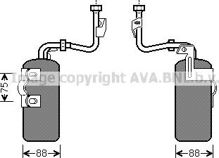 Осушитель кондиционера AVA для Volvo V50 I 2004-2012. Артикул VOD165