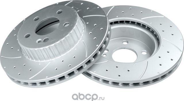 CBR6100_Передние тормозные диски Evolution с перфорацией и насечками, в покрытии (Powerstop). Артикул CBR6100