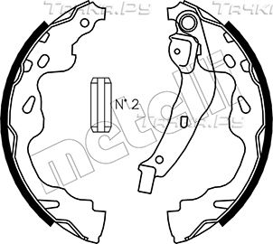 Тормозные колодки Metelli задние для Citroen C1 II 2014-2026. Артикул 53-0438