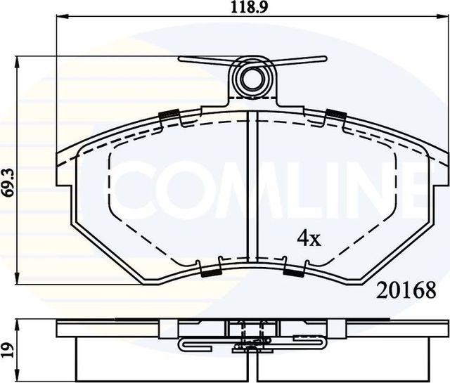 Тормозные колодки Comline Comline передние для Chery Amulet (A15) I 2006-2014. Артикул CBP0511