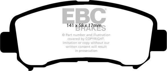 Тормозные колодки EBC Brakes. Артикул DP61954