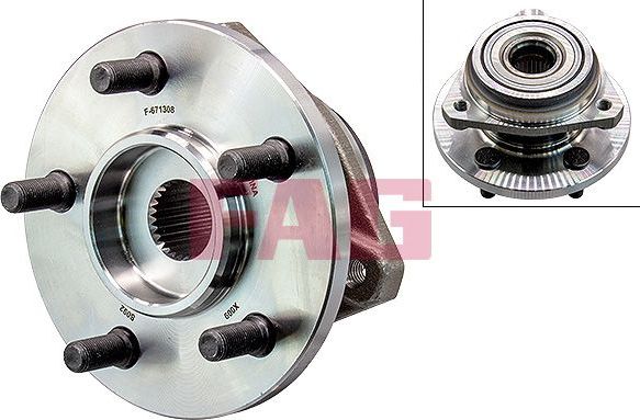 Ступичный подшипник (комплект) Fag передний для Jeep Cherokee II (XJ) 1984-1999. Артикул 713 6700 40