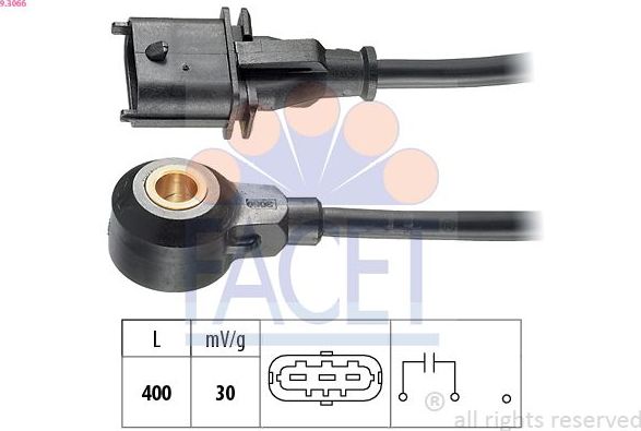 Датчик детонации Facet Made in Italy - OE Equivalent для Saab 9-3 II 2004-2015. Артикул 9.3066