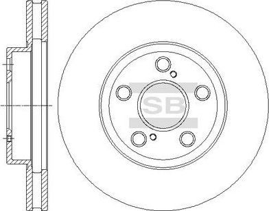 Тормозной диск Sangsin Hi-Q. Артикул SD4629