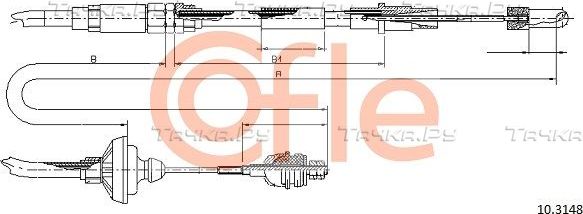 Трос сцепления Cofle для Volkswagen Passat B3 1988-1997. Артикул 92.10.3148