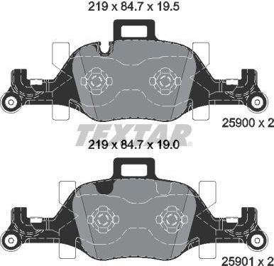 Тормозные колодки Textar. Артикул 2590002