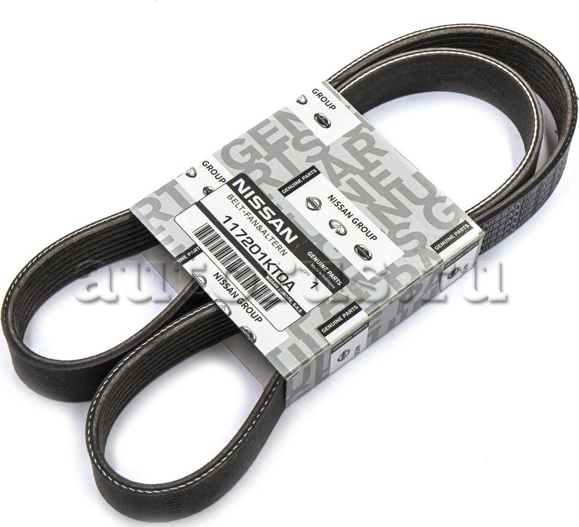 Приводной ремень поликлиновой Nissan. Артикул 117201KT0A