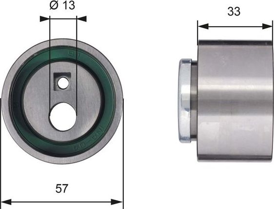 Натяжной ролик (натяжитель) ремня ГРМ Gates PowerGrip®. Артикул T41258