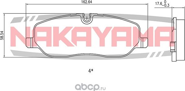 Колодки тормозные передние, к- кт (Nakayama). Артикул HP8586NY