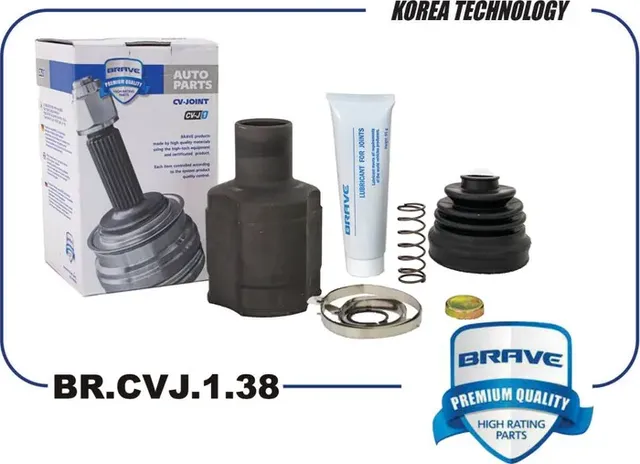Шрус внутренний 391001162R BR.CVJ.1.38 правый Renault Duster (10-) 2.0i/1.5 dCi, (Brave). Артикул BRCVJ138