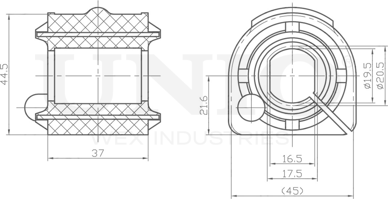 Втулка стабилизатора (Unio). Артикул RMP-10053