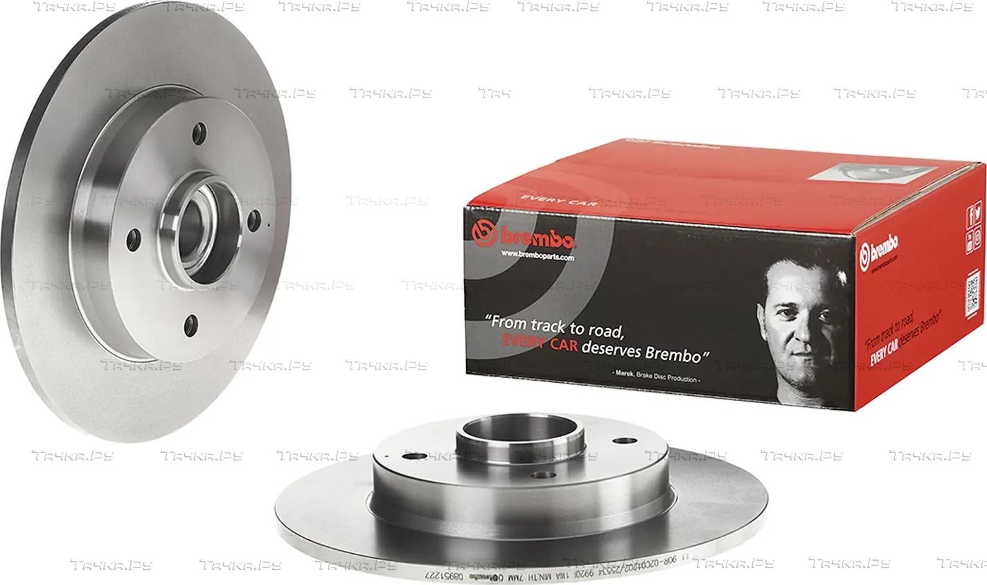 Тормозной диск Brembo со встроенным подшипником задний для Citroen DS3 I 2009-2015. Артикул 08.9512.27