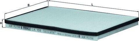 Салонный фильтр Mahle. Артикул LA 108
