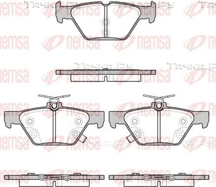 Тормозные колодки Remsa задние для Subaru Legacy VI 2015-2026. Артикул 1638.02