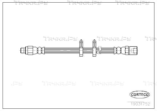Тормозной шланг Corteco передний для IVECO Daily I 1978-1989. Артикул 19031752