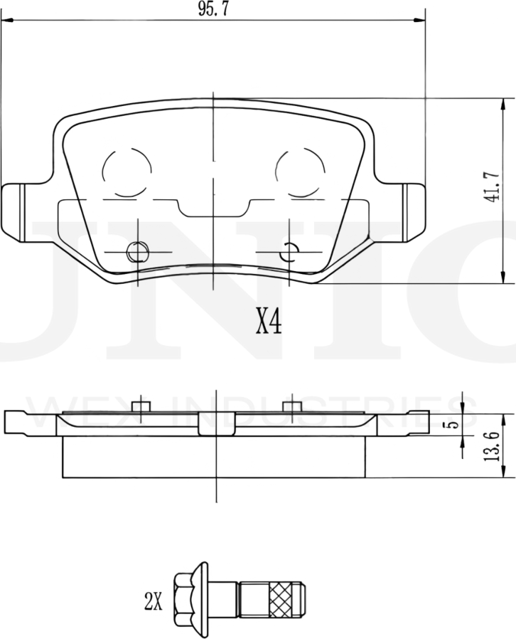 Колодки тормозные диск. задние Mercedes-Benz A-Class (W168) 97-, B-Class (W245) 05-, Vaneo (V414) 02 (Unio). Артикул BRP-20430