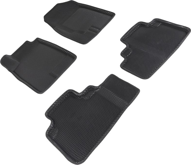 Коврики Seintex 3D EVA ромб для салона Haval F7x 2019-2026 ЧЕРНЫЕ. Артикул 95180